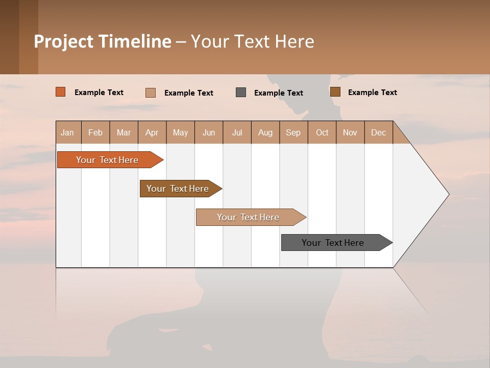 A Silhouette Of A Woman And Child Against A Sunset PowerPoint Template