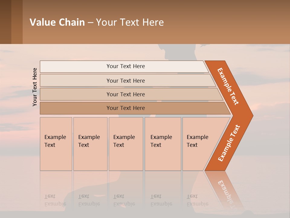 A Silhouette Of A Woman And Child Against A Sunset PowerPoint Template