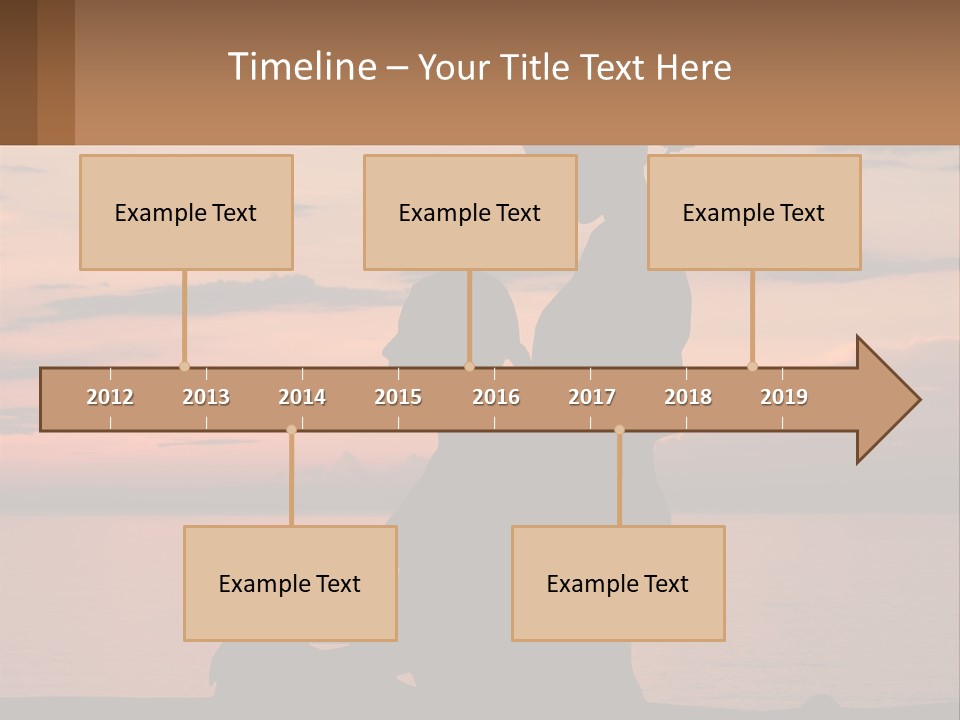 A Silhouette Of A Woman And Child Against A Sunset PowerPoint Template