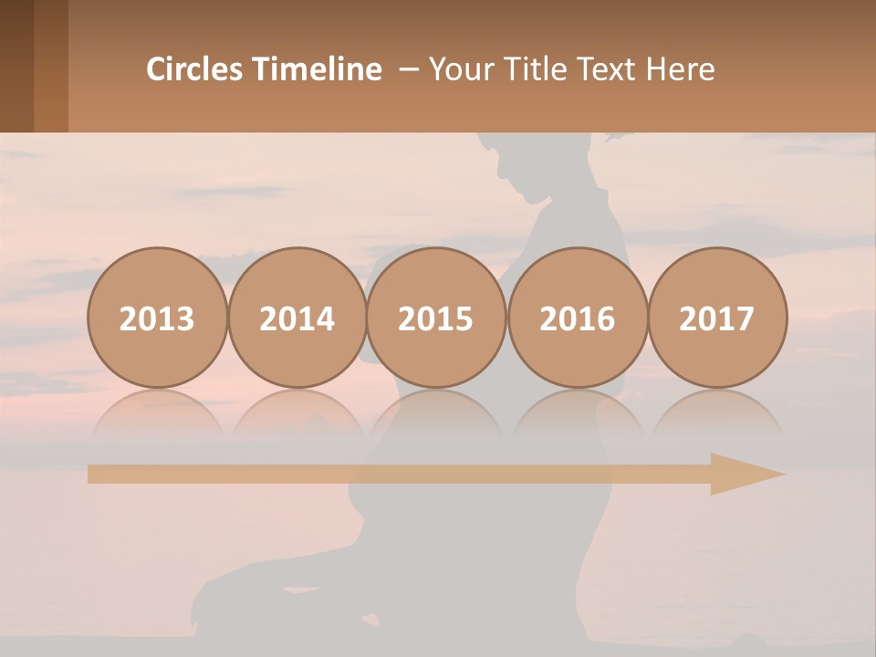 A Silhouette Of A Woman And Child Against A Sunset PowerPoint Template