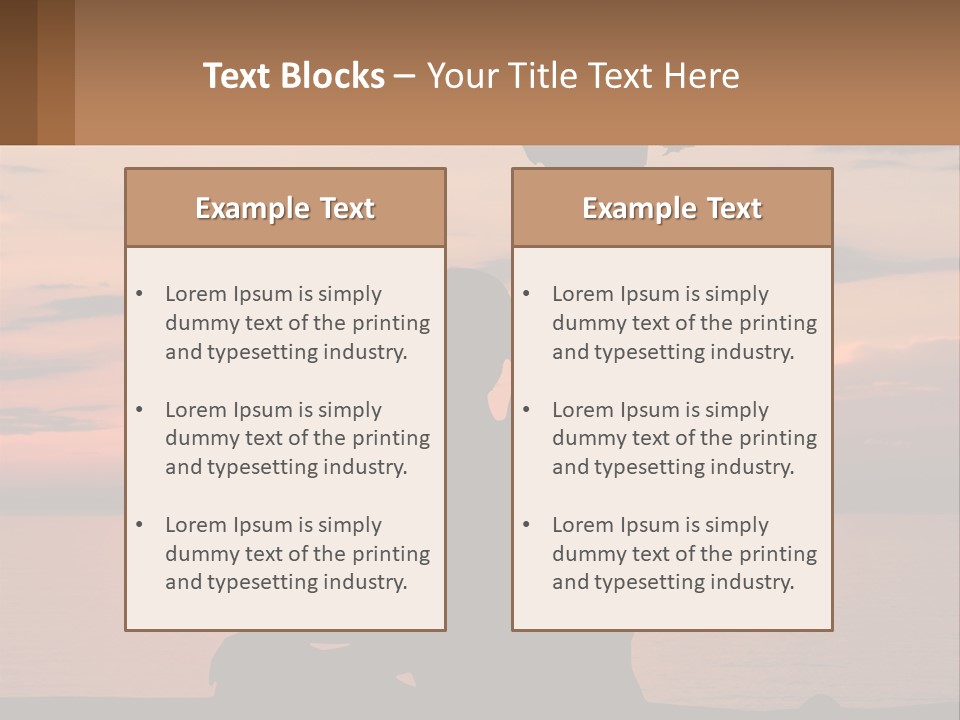 A Silhouette Of A Woman And Child Against A Sunset PowerPoint Template