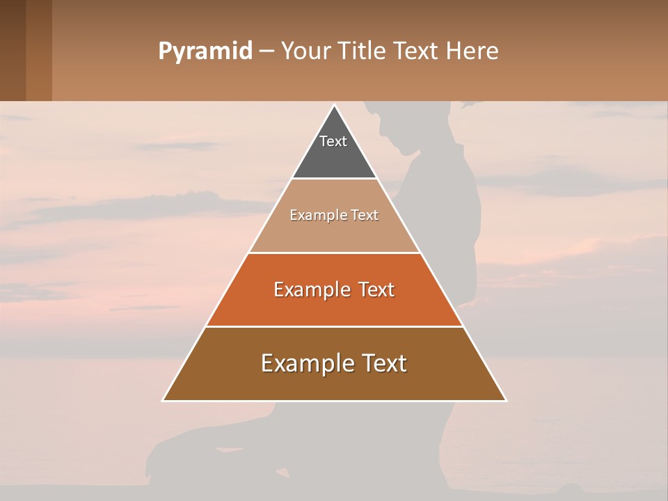 A Silhouette Of A Woman And Child Against A Sunset PowerPoint Template