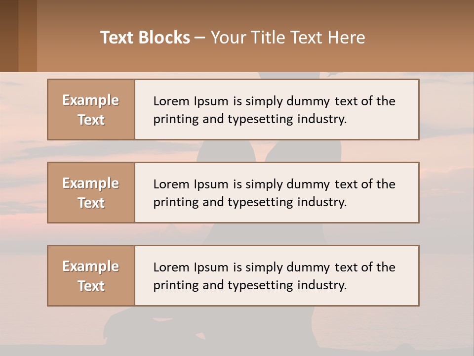 A Silhouette Of A Woman And Child Against A Sunset PowerPoint Template