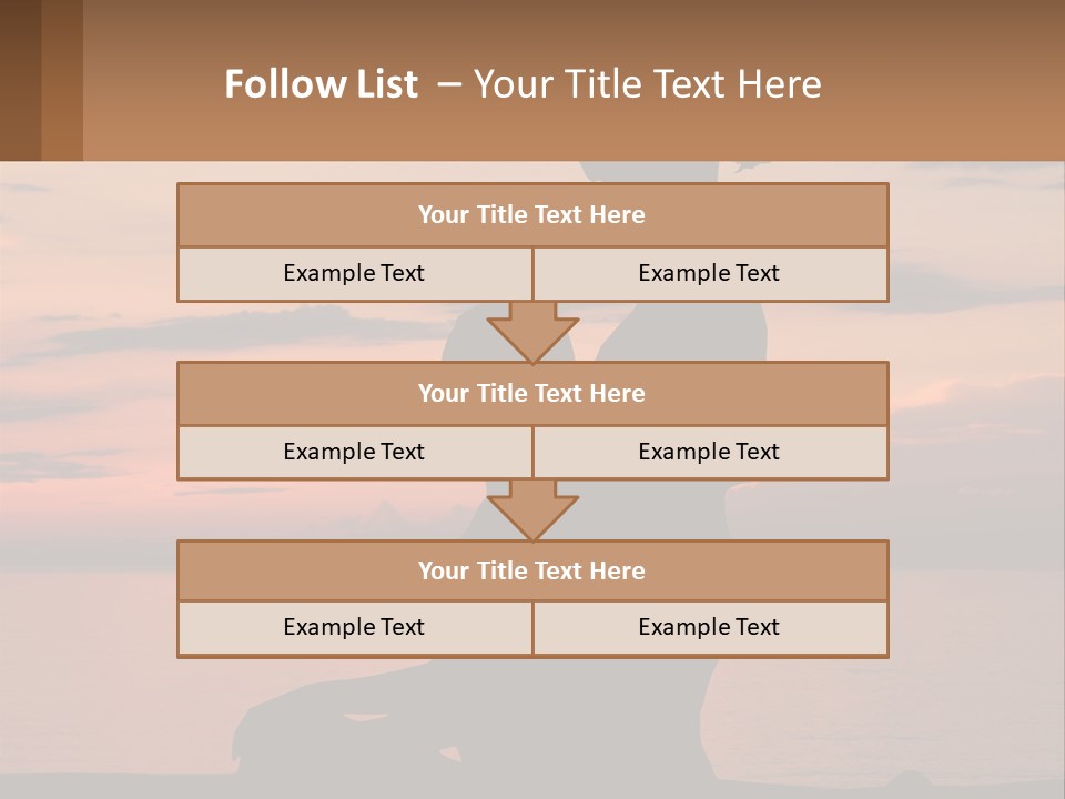 A Silhouette Of A Woman And Child Against A Sunset PowerPoint Template
