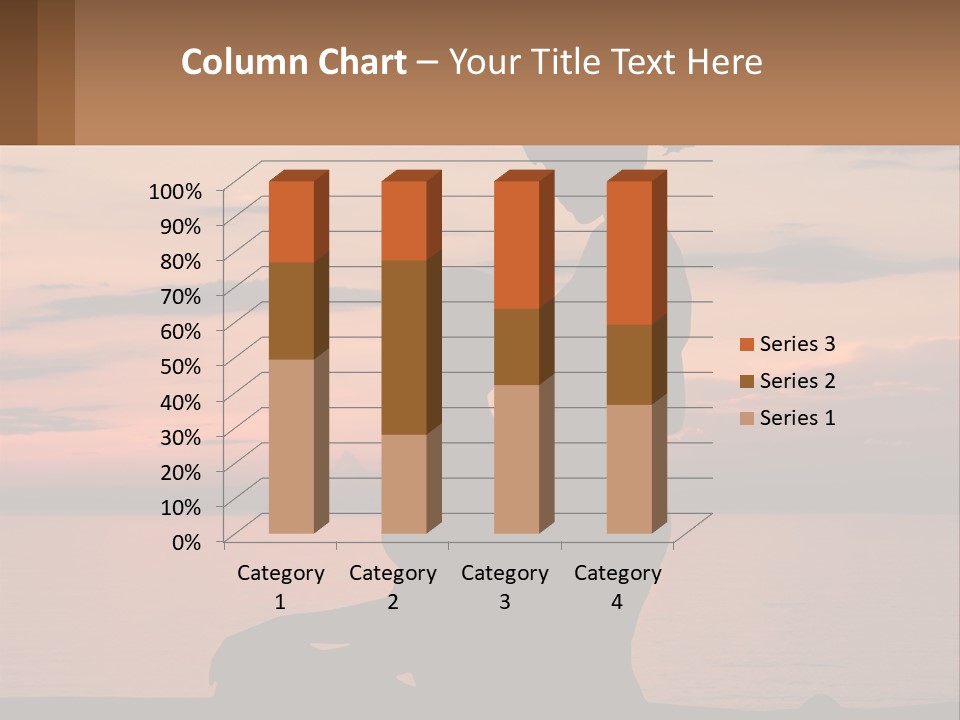 A Silhouette Of A Woman And Child Against A Sunset PowerPoint Template