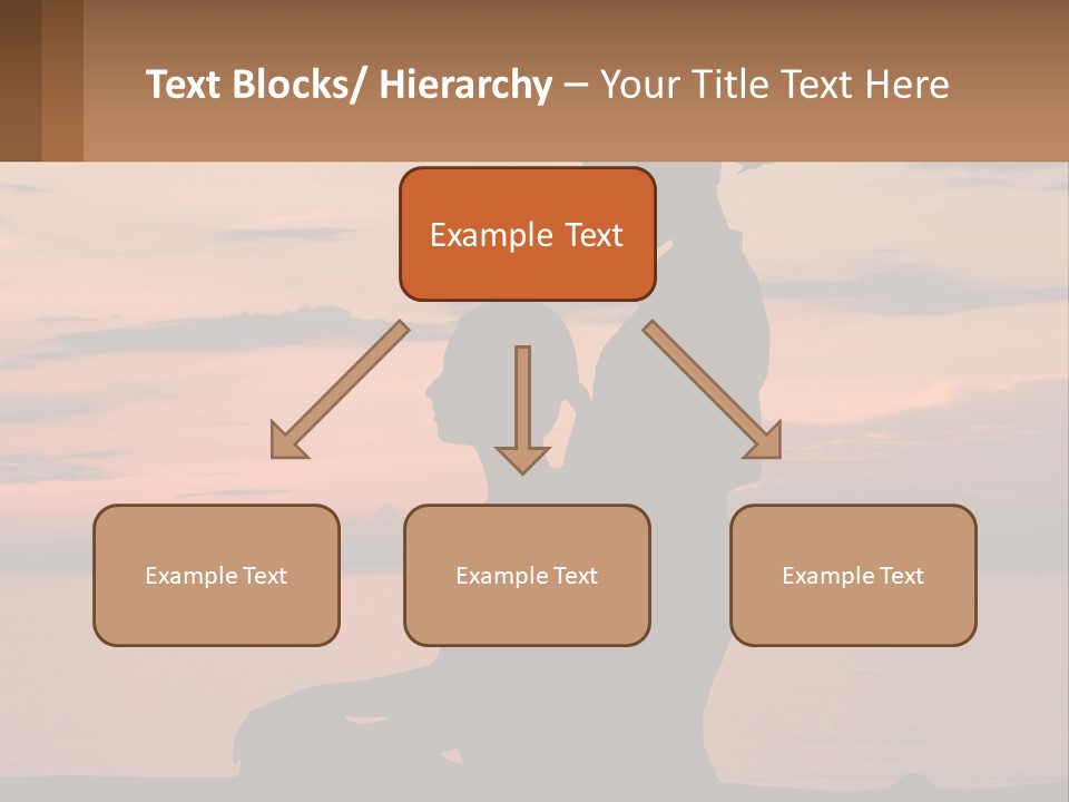 A Silhouette Of A Woman And Child Against A Sunset PowerPoint Template