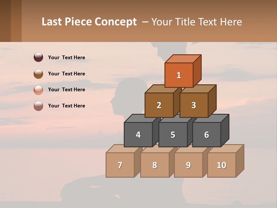 A Silhouette Of A Woman And Child Against A Sunset PowerPoint Template