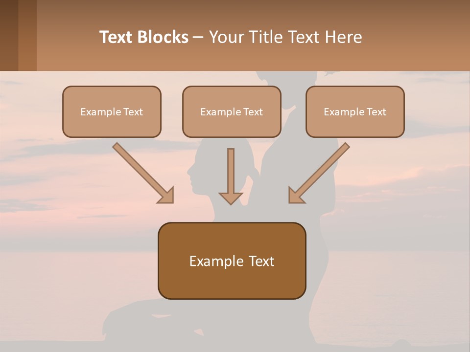 A Silhouette Of A Woman And Child Against A Sunset PowerPoint Template