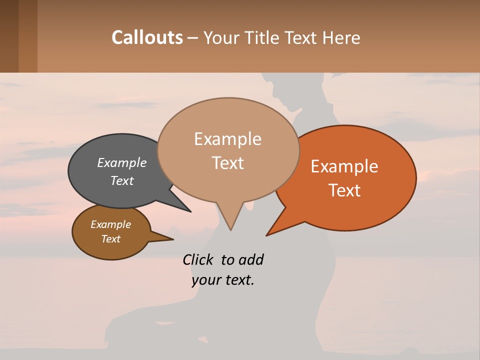 A Silhouette Of A Woman And Child Against A Sunset PowerPoint Template