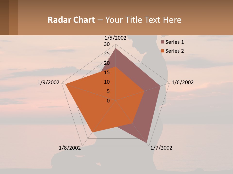 A Silhouette Of A Woman And Child Against A Sunset PowerPoint Template