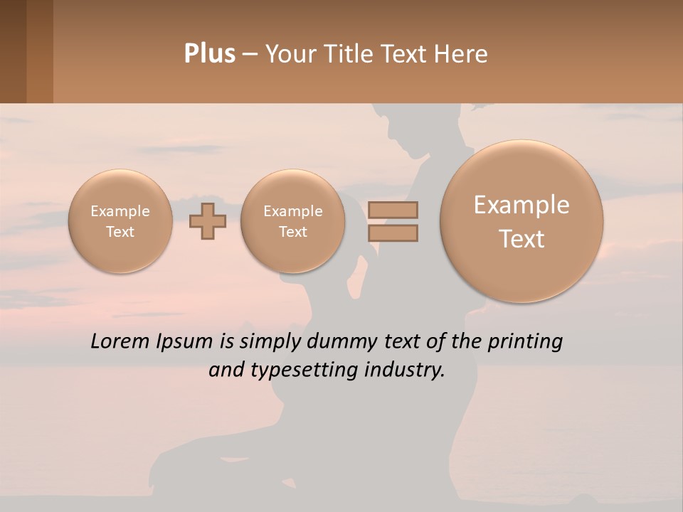 A Silhouette Of A Woman And Child Against A Sunset PowerPoint Template