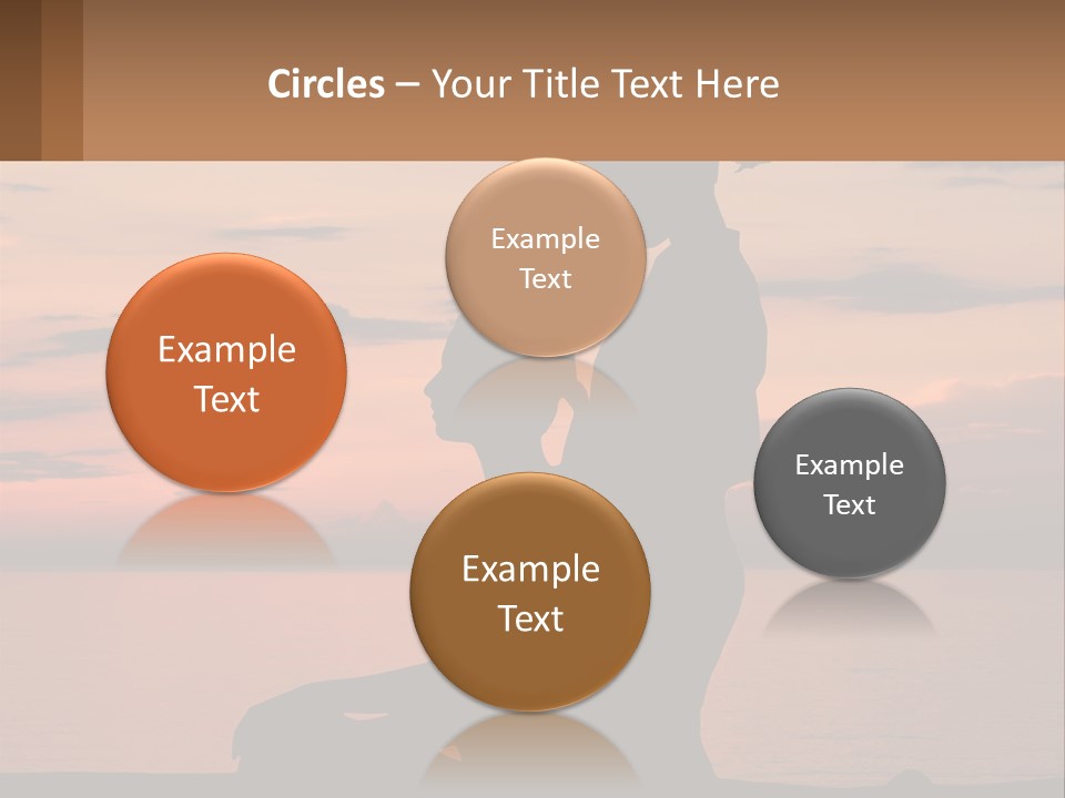 A Silhouette Of A Woman And Child Against A Sunset PowerPoint Template