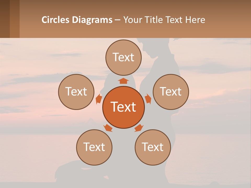 A Silhouette Of A Woman And Child Against A Sunset PowerPoint Template