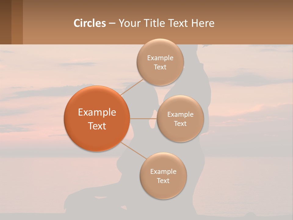 A Silhouette Of A Woman And Child Against A Sunset PowerPoint Template