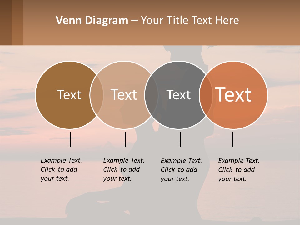 A Silhouette Of A Woman And Child Against A Sunset PowerPoint Template