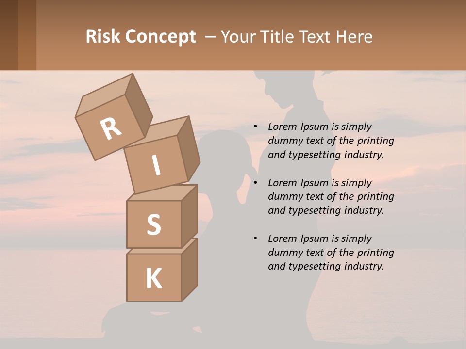 A Silhouette Of A Woman And Child Against A Sunset PowerPoint Template