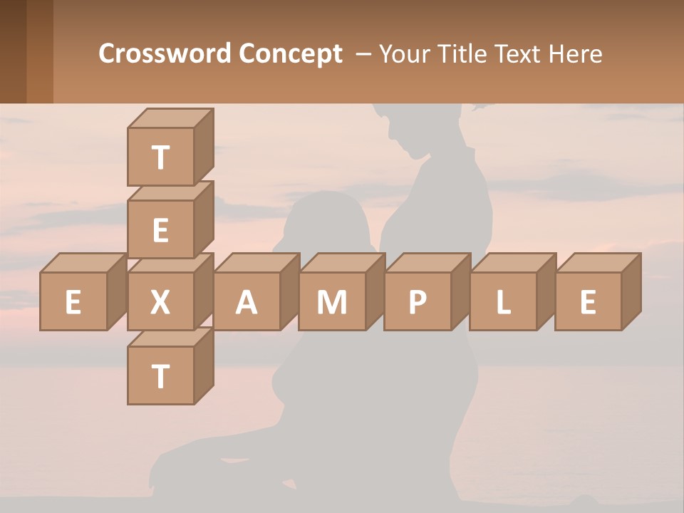 A Silhouette Of A Woman And Child Against A Sunset PowerPoint Template