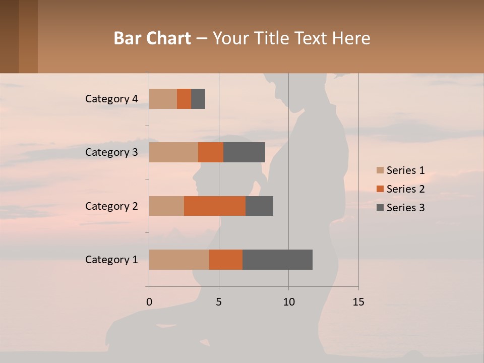 A Silhouette Of A Woman And Child Against A Sunset PowerPoint Template