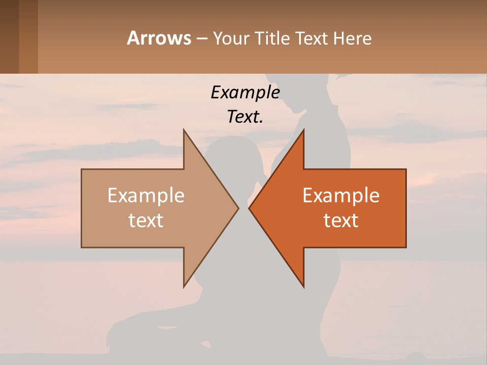 A Silhouette Of A Woman And Child Against A Sunset PowerPoint Template