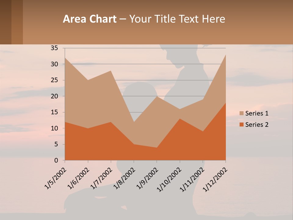 A Silhouette Of A Woman And Child Against A Sunset PowerPoint Template