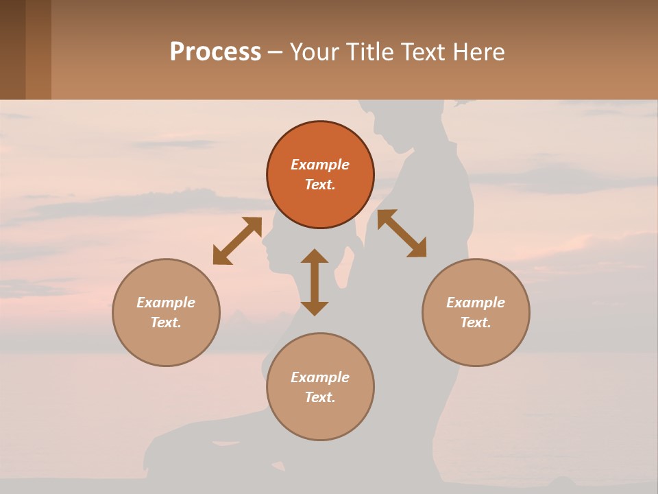 A Silhouette Of A Woman And Child Against A Sunset PowerPoint Template