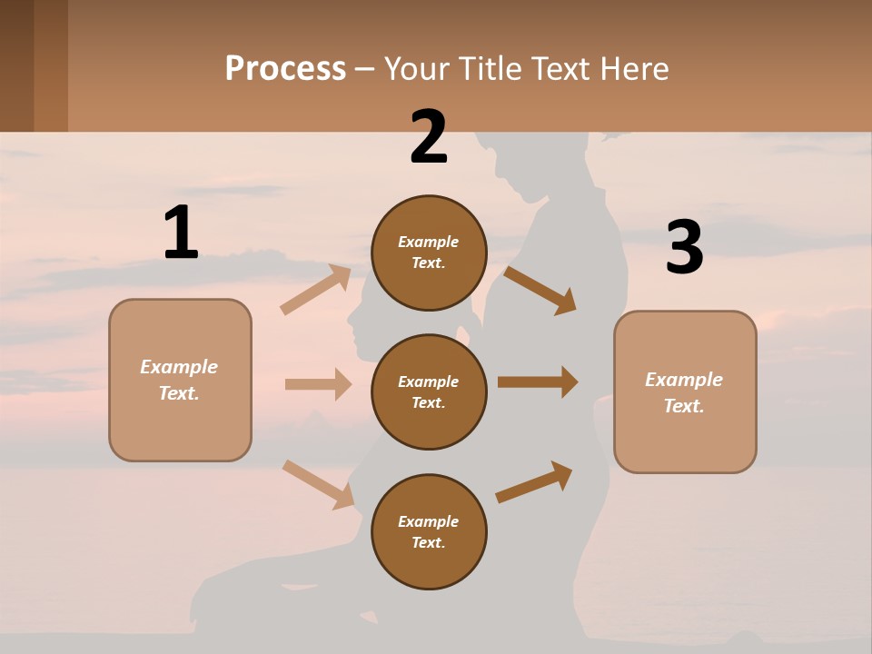 A Silhouette Of A Woman And Child Against A Sunset PowerPoint Template