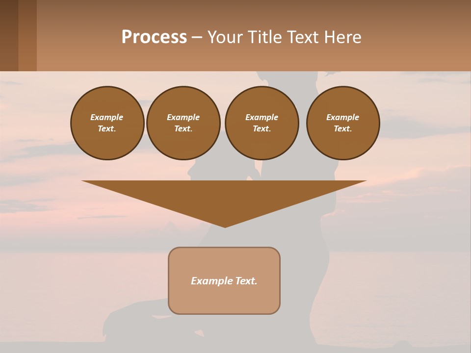 A Silhouette Of A Woman And Child Against A Sunset PowerPoint Template