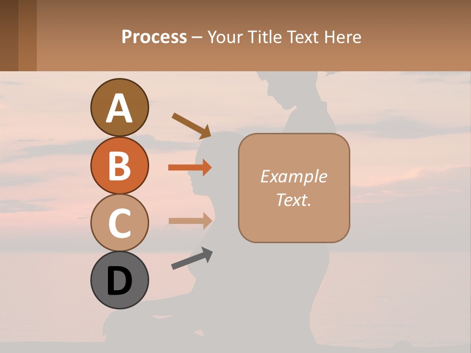 A Silhouette Of A Woman And Child Against A Sunset PowerPoint Template