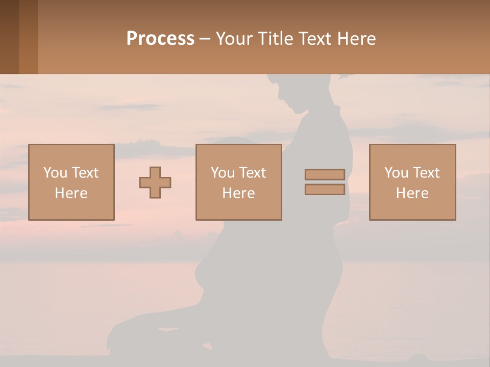 A Silhouette Of A Woman And Child Against A Sunset PowerPoint Template