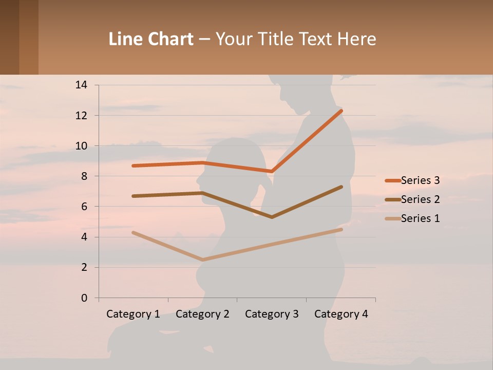 A Silhouette Of A Woman And Child Against A Sunset PowerPoint Template