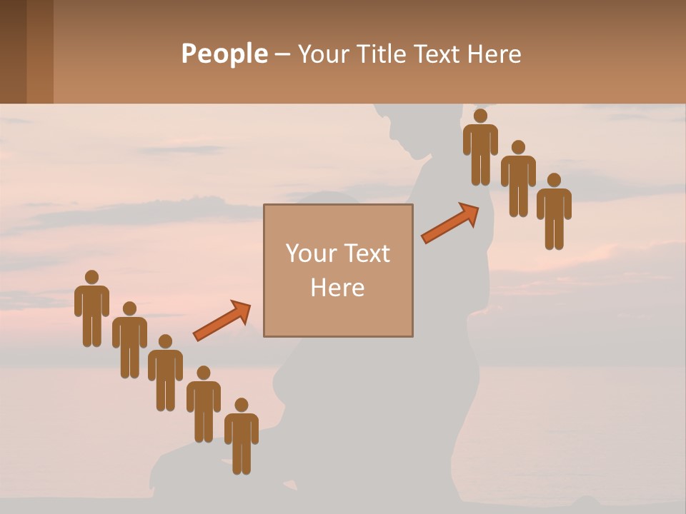 A Silhouette Of A Woman And Child Against A Sunset PowerPoint Template