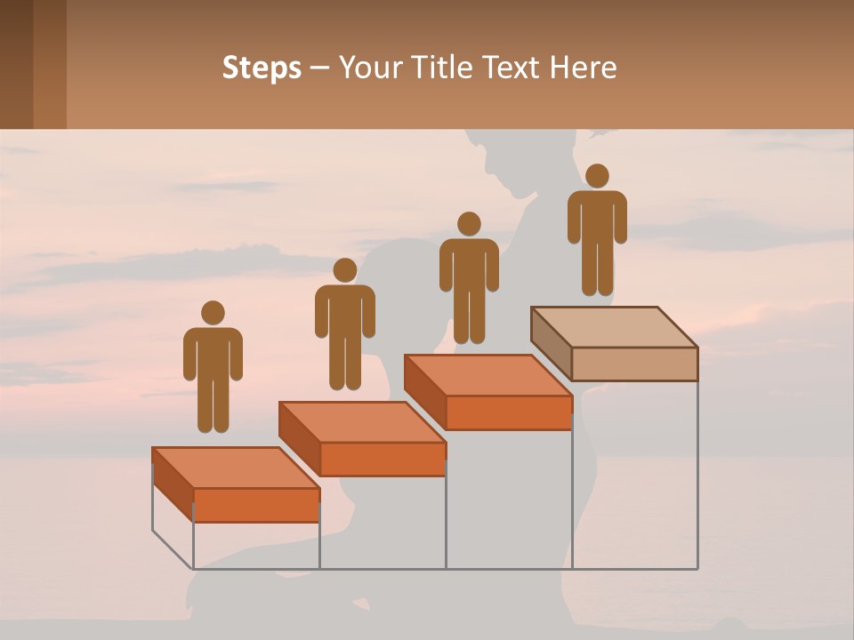 A Silhouette Of A Woman And Child Against A Sunset PowerPoint Template