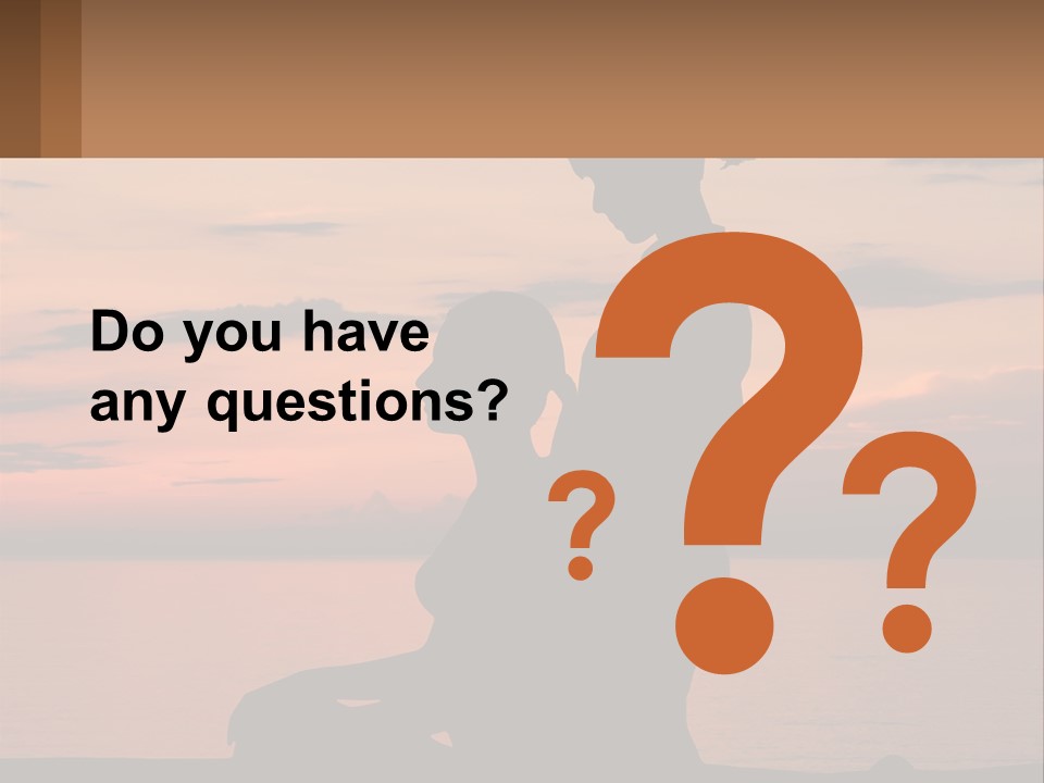 A Silhouette Of A Woman And Child Against A Sunset PowerPoint Template