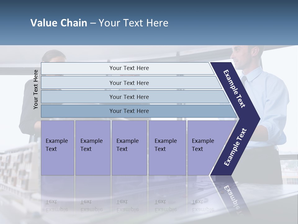 A Group Of People Standing Around A Model Of A Building PowerPoint Template