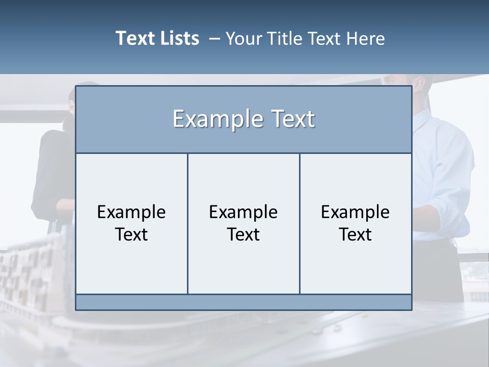 A Group Of People Standing Around A Model Of A Building PowerPoint Template