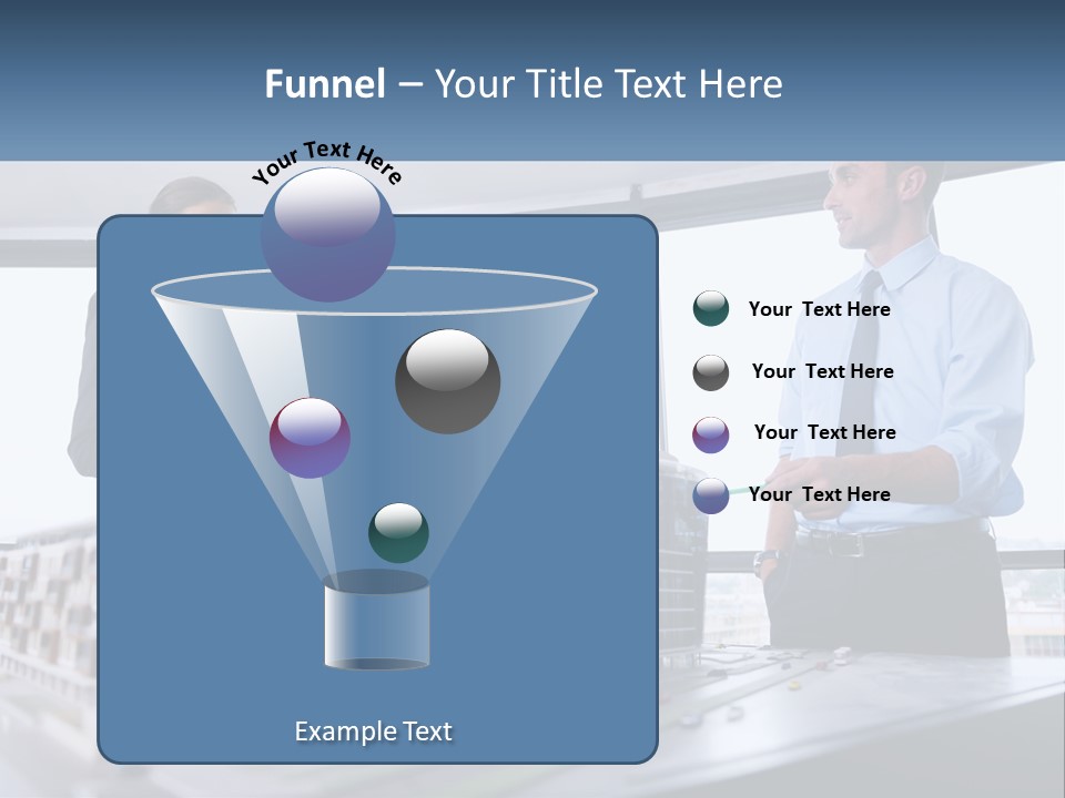 A Group Of People Standing Around A Model Of A Building PowerPoint Template
