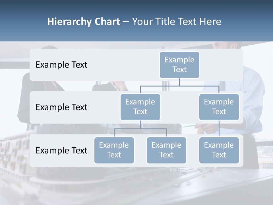 A Group Of People Standing Around A Model Of A Building PowerPoint Template