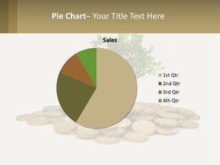 A Tree On Top Of A Pile Of Coins PowerPoint Template