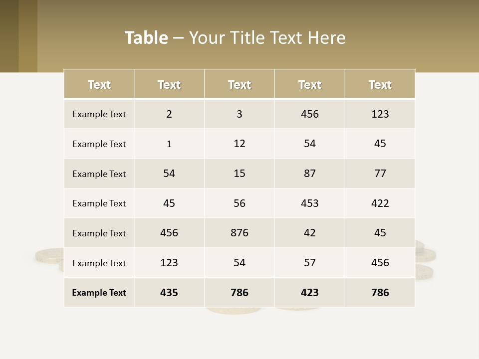 A Tree On Top Of A Pile Of Coins PowerPoint Template