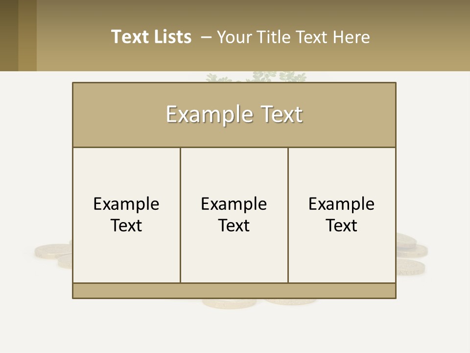 A Tree On Top Of A Pile Of Coins PowerPoint Template