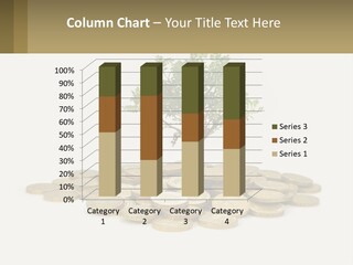 A Tree On Top Of A Pile Of Coins PowerPoint Template