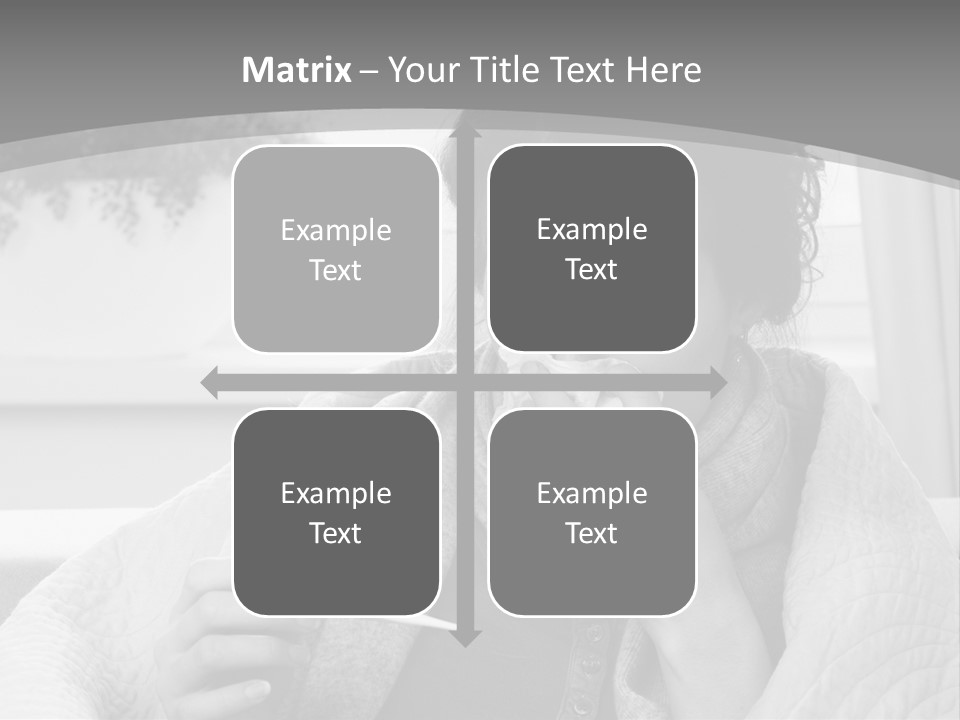 A Woman Sitting On A Couch With A Cigarette In Her Mouth PowerPoint Template