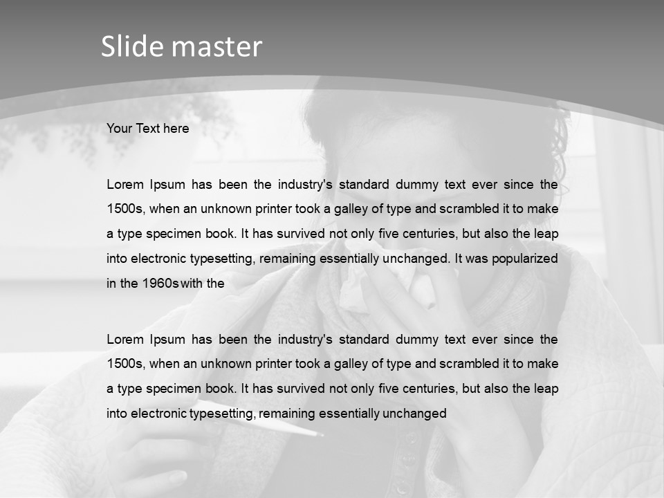 A Woman Sitting On A Couch With A Cigarette In Her Mouth PowerPoint Template