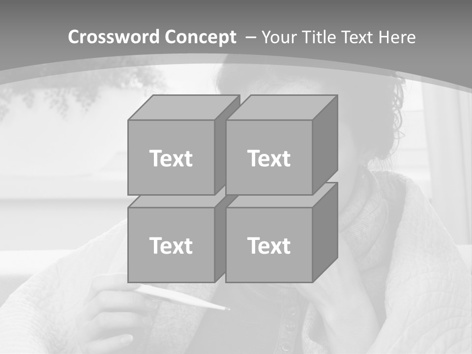 A Woman Sitting On A Couch With A Cigarette In Her Mouth PowerPoint Template