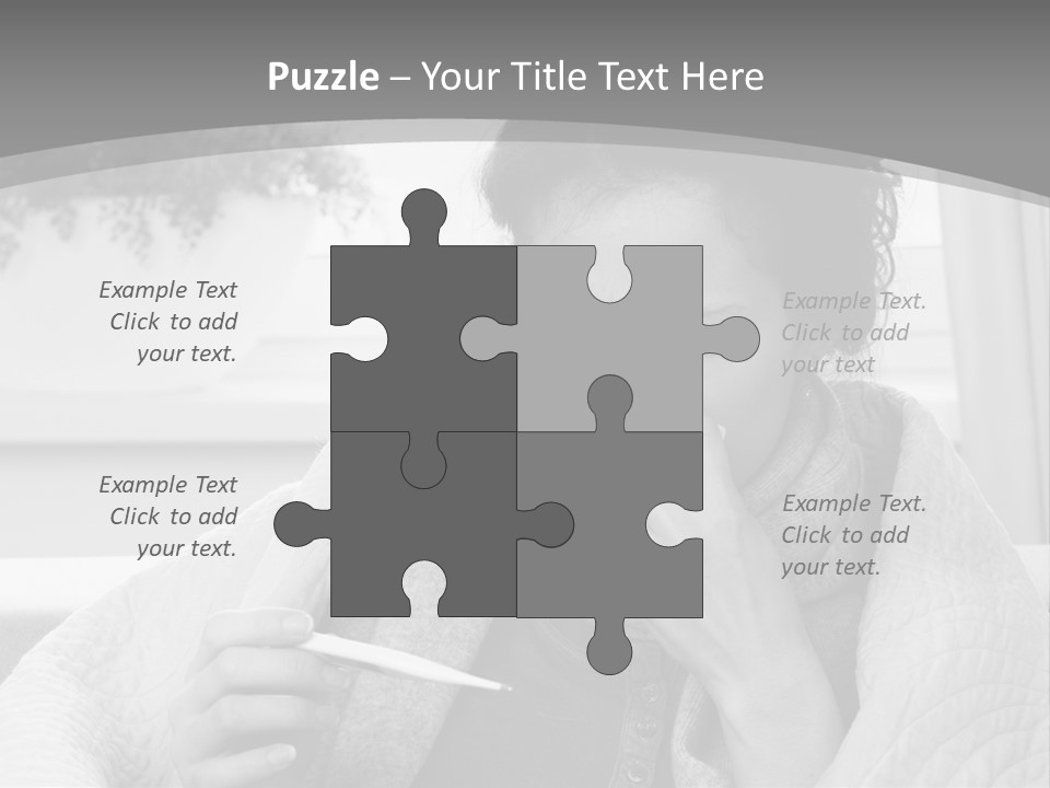 A Woman Sitting On A Couch With A Cigarette In Her Mouth PowerPoint Template