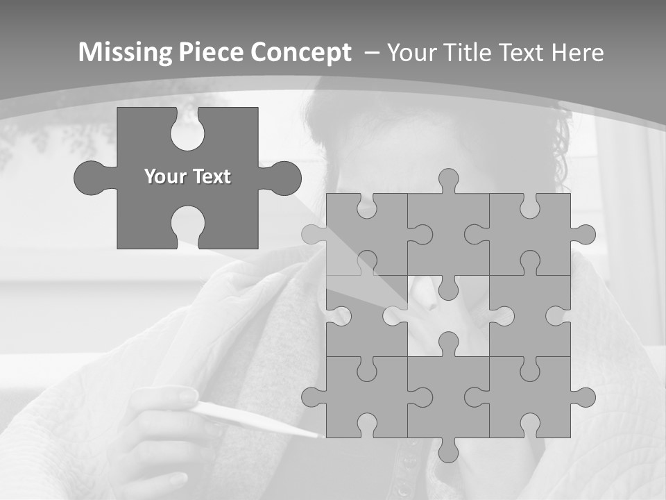 A Woman Sitting On A Couch With A Cigarette In Her Mouth PowerPoint Template