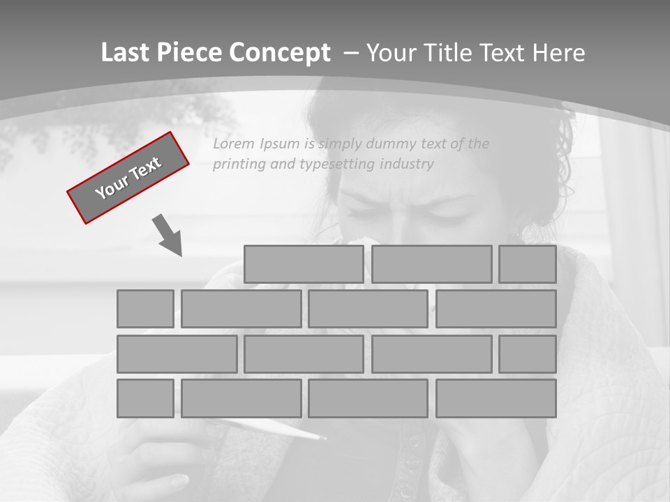 A Woman Sitting On A Couch With A Cigarette In Her Mouth PowerPoint Template