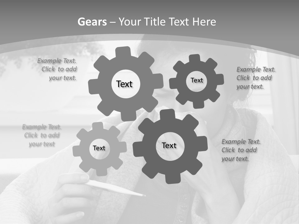 A Woman Sitting On A Couch With A Cigarette In Her Mouth PowerPoint Template