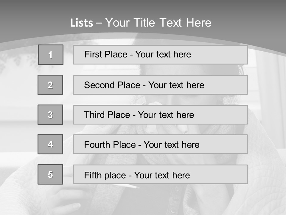 A Woman Sitting On A Couch With A Cigarette In Her Mouth PowerPoint Template