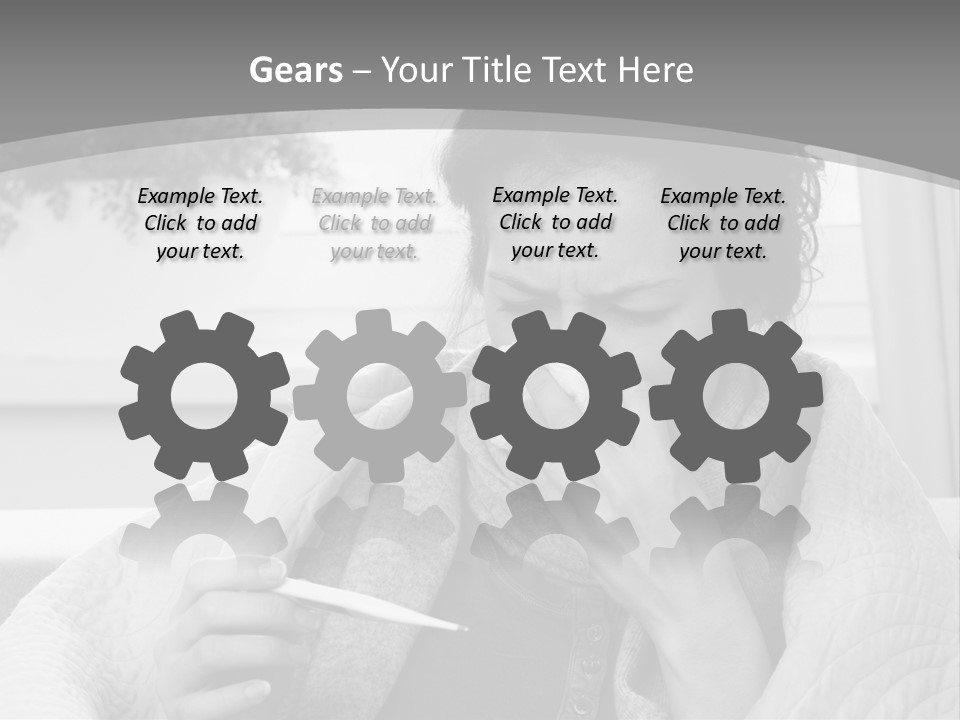 A Woman Sitting On A Couch With A Cigarette In Her Mouth PowerPoint Template